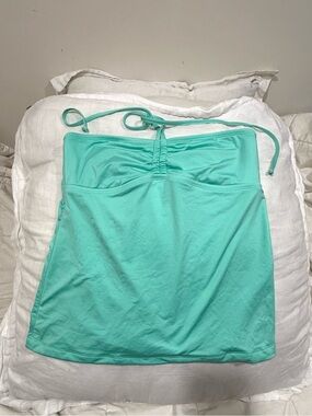 Mossimo Supply Co. Light Green Ruched Tankini Swim Top